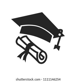 Graduation Cap Diploma Vector Icon Stock Vector (Royalty Free ...