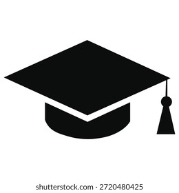  Graduation cap and diploma vector icon for education and academic achievement 
