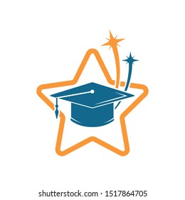 graduation cap diploma vector illustration design template