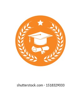 graduation cap diploma vector illustration design template