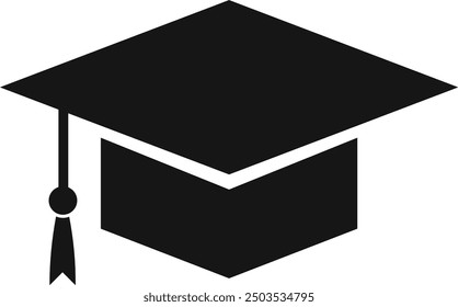 graduation cap and diploma vector stock illustration