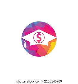 Vector de ícono de moneda de tipo Cap Dollar. Ilustración de la Educación en Inversión Financiera.