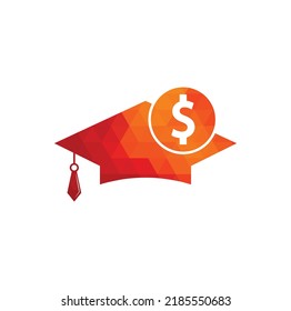 Vector de ícono de moneda de tipo Cap Dollar. Ilustración de la Educación en Inversión Financiera.
