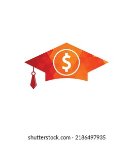 Vector de ícono de moneda de tipo Cap Dollar. Ilustración de la Educación en Inversión Financiera.