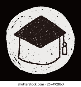 graduation cap doodle drawing