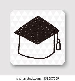graduation cap doodle drawing