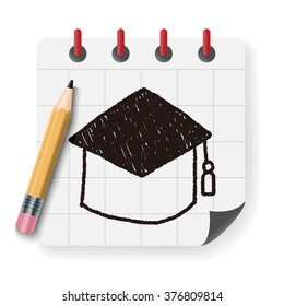 graduation cap doodle drawing