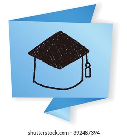 graduation cap doodle drawing