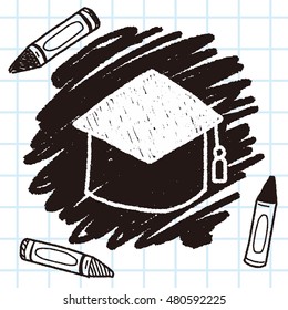 graduation cap doodle drawing