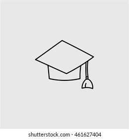 Graduation Cap Doodle Icon Illustration Symbol Vector Sign 