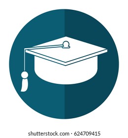 graduation cap education symbol shadow