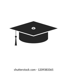 Graduation cap flat icon