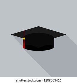 Graduation cap flat icon