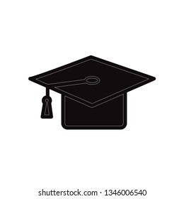 Graduation Cap Flat Icon Vector