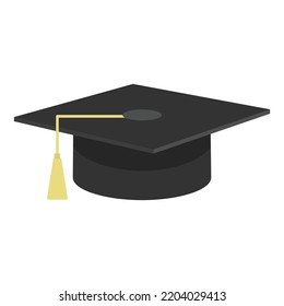 Graduation Cap Flat Style Vector Stock Vector (Royalty Free) 2204029413 ...