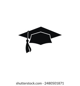 Graduation cap flat vector design