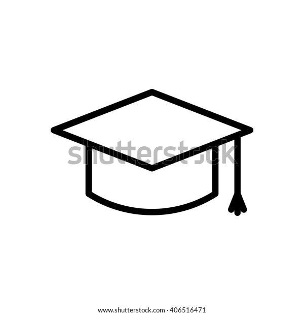 Graduation Cap Outline Clip Art Illustrations Royalty Free Vector ...