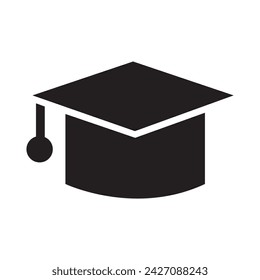gorra de graduación glyph vector icon - ui icon vector