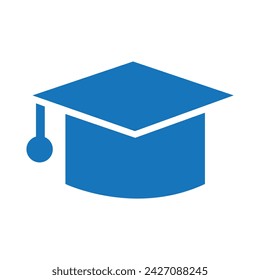 graduation cap glyph vector icon - ui icon vector
