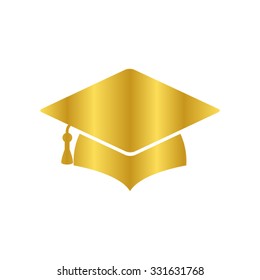 gold grad hat