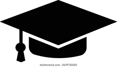 graduation cap gown flat simple vector