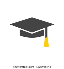 Graduation cap graphic design template vector isolated