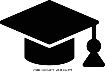 Graduation Cap or Hat Icon, Graduate College Hat, Student Graduation Cap Symbol