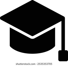 Graduation Cap or Hat Icon, Graduate College Hat, Student Graduation Cap Symbol