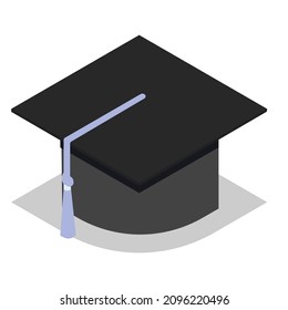 Graduation cap or hat symbolizing of success in education