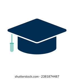 graduation cap. hat vector design