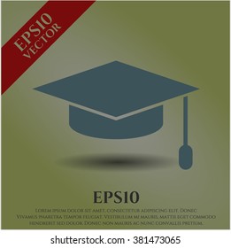 Graduation cap high quality icon