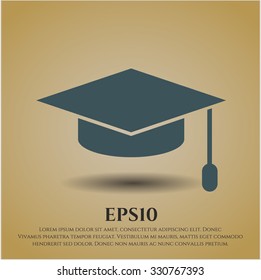 Icono de tapón de graduación
