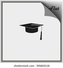 Graduation cap icon. 
