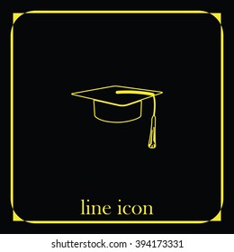 Graduation cap icon.