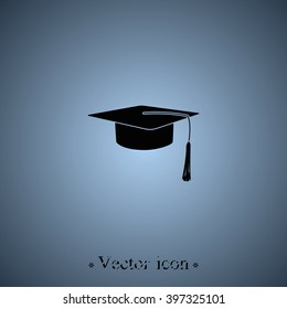 Graduation cap icon. 