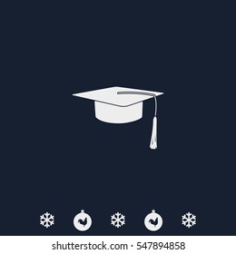 Graduation cap icon.