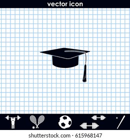 Graduation cap icon.
