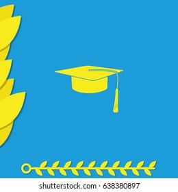 Graduation cap icon.