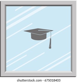 Graduation cap icon.