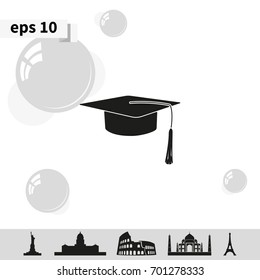 Graduation cap icon.