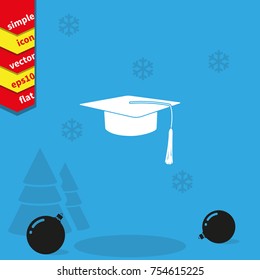 Graduation cap icon.