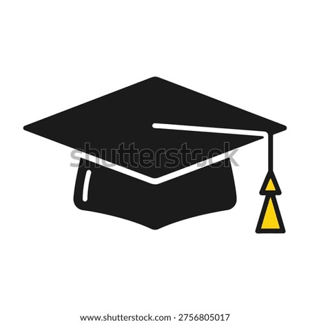 Graduation cap icon academic achievement symbol