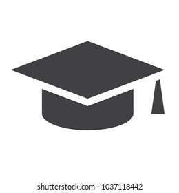 Graduation cap icon, academic hat