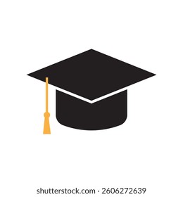 Graduation Cap Icon  – Academic Success, Education Achievement, University Hat Vector
