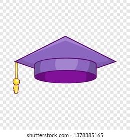 Graduation cap icon. Cartoon illustration of graduation cap vector icon for web