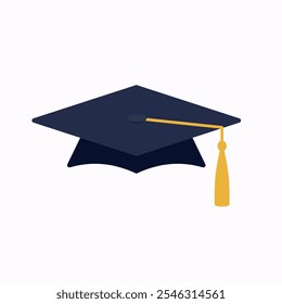 Graduation cap icon. Clipart image isolated on white background