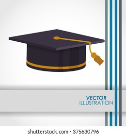 Graduation cap icon design 
