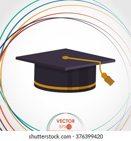 Graduation cap icon design 