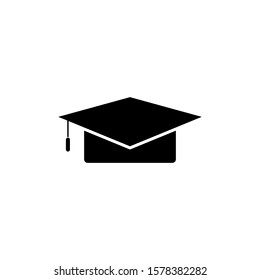 Graduation cap icon design isolated on white background. vector illustration