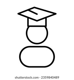 Diseño de icono de tapón de graduación para uso comercial personal 